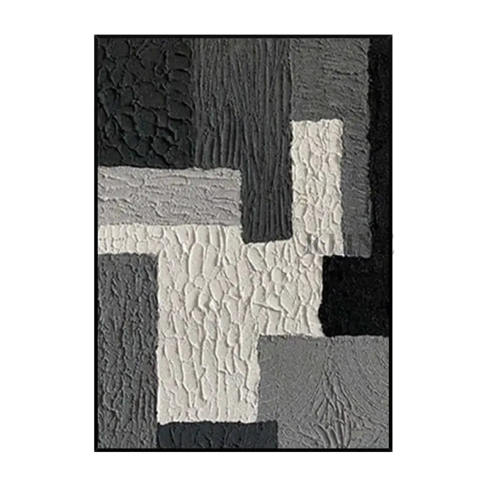 Grey Rough Textured Wall Art - Hand Painting