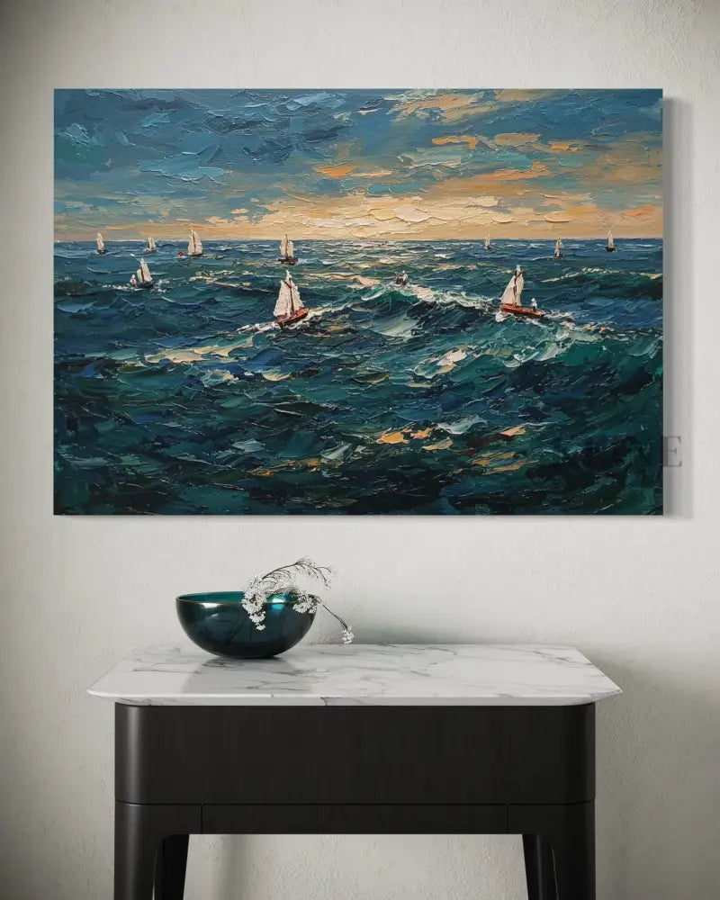 Impression of the Open Sea - Hand Painting