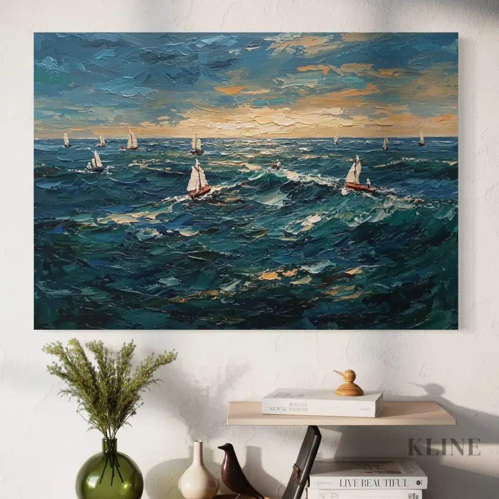 Impression of the Open Sea - Hand Painting