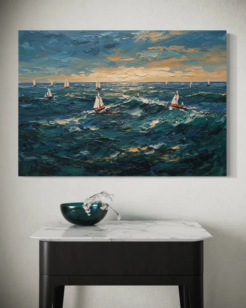 Impression of the Open Sea - Hand Painting