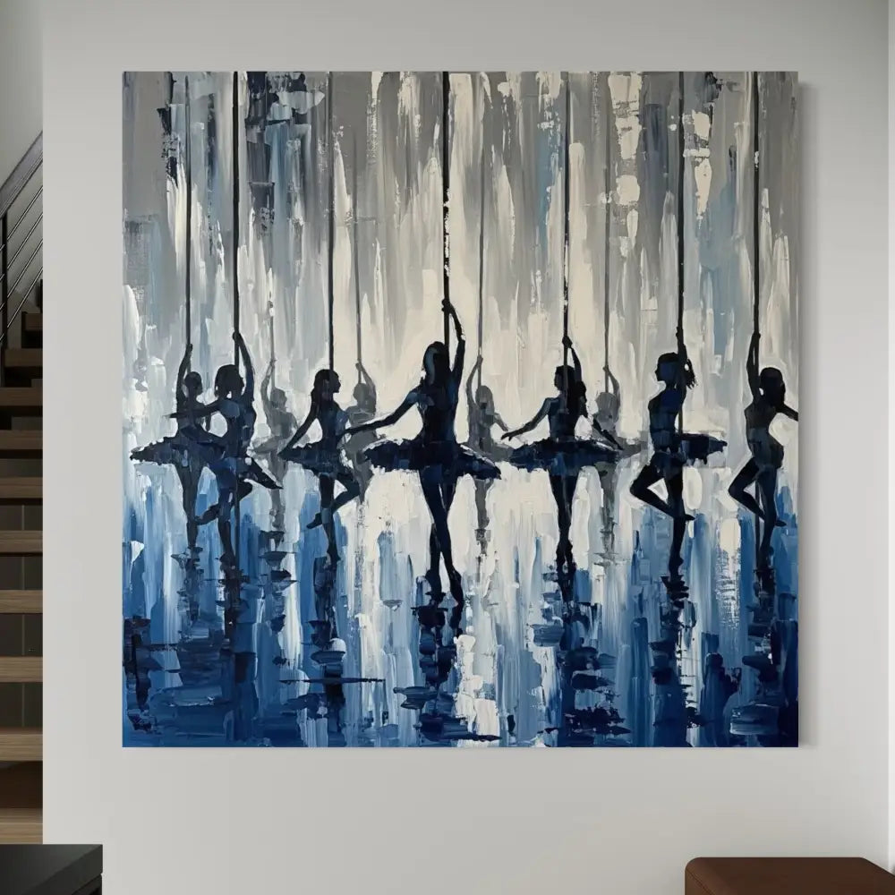 Indigo Pirouettes - Hand Painting