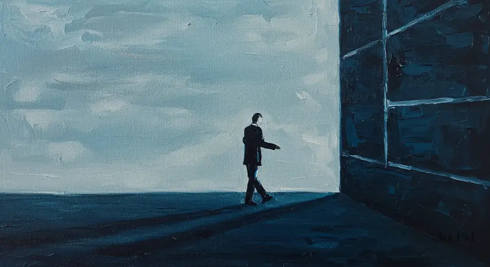 Inspired by Edward Hopper 3 - Hand Painting