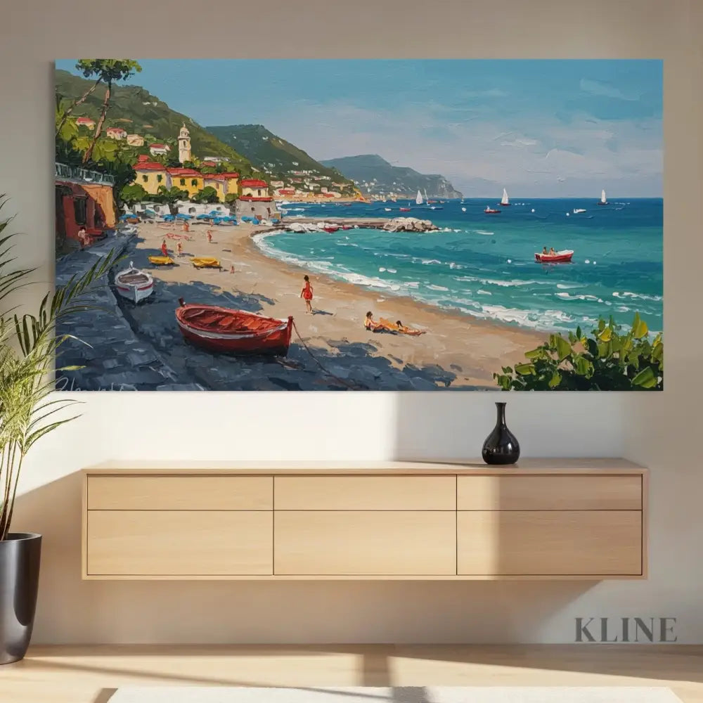 Italian Riviera Reverie - Hand Painting