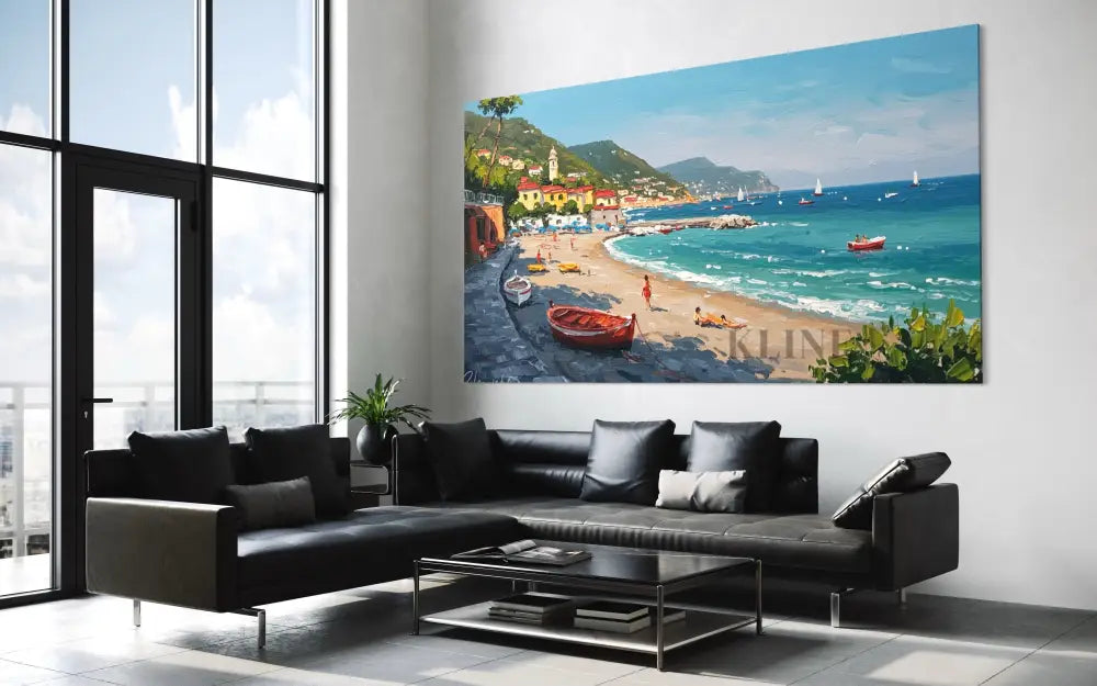Italian Riviera Reverie - Hand Painting