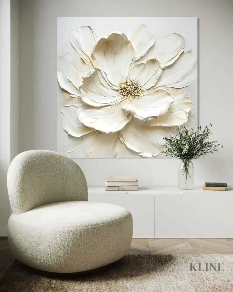 Ivory Magnolia - Hand Painting