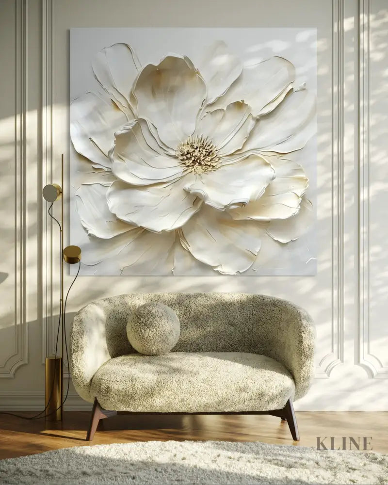 Ivory Magnolia - Hand Painting