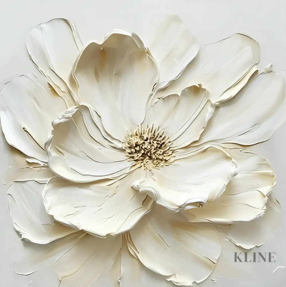 Ivory Magnolia - Hand Painting