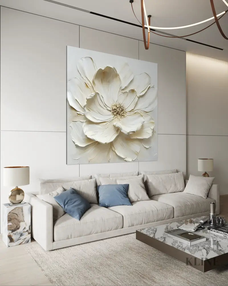 Ivory Magnolia - Hand Painting
