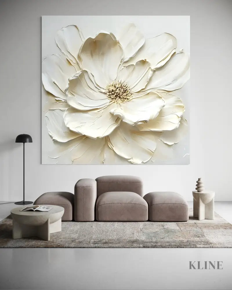 Ivory Magnolia - Hand Painting