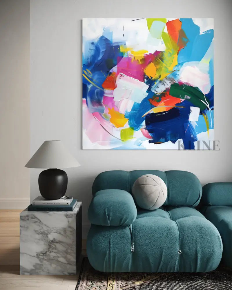 Joyful Color Field - Hand Painting