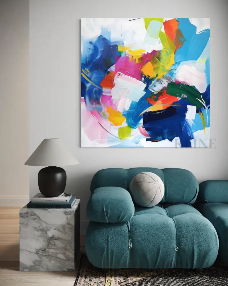 Joyful Color Field - Hand Painting