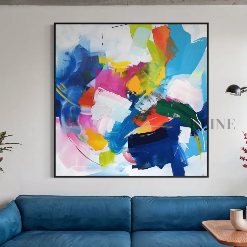 Joyful Color Field - Hand Painting