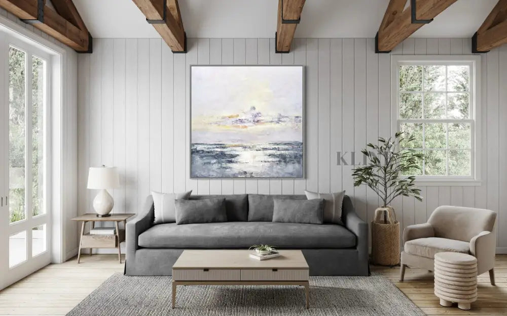 Lake and Plain Brighten - Hand Painting