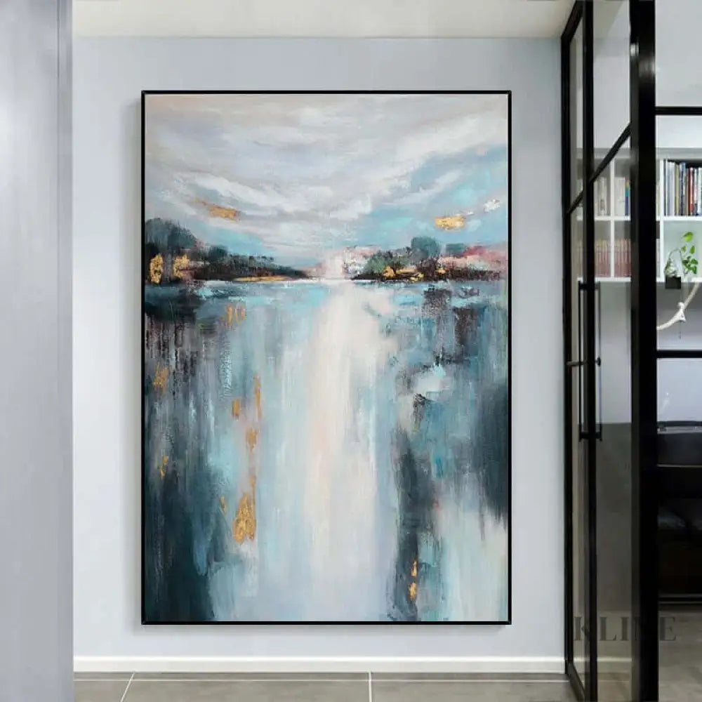 Lake Side Luxurious Wall Art - Hand Painting