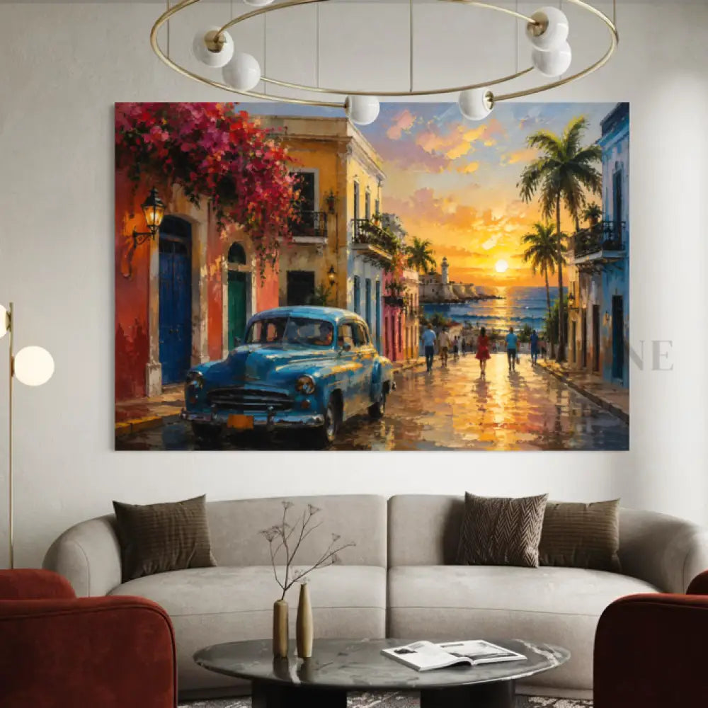 Last Light in Havana - Hand Painting