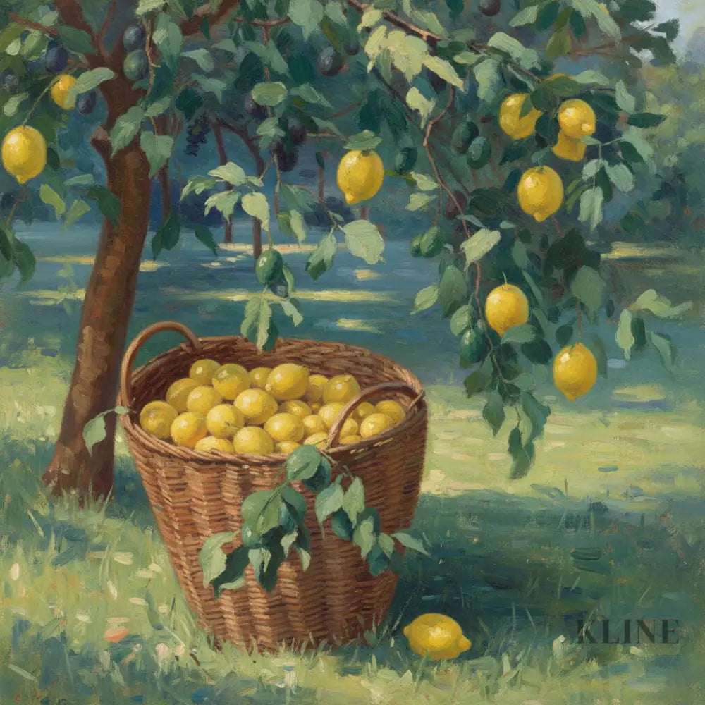 Lemon Groves of Italy - Hand Painting