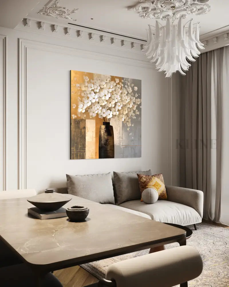 Les Fleurs Blanches - Hand Painting