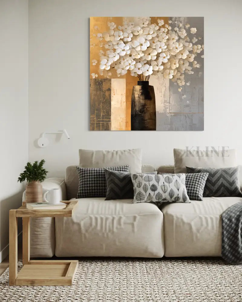 Les Fleurs Blanches - Hand Painting