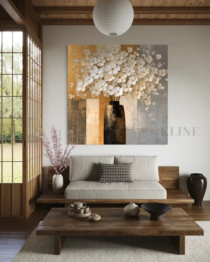 Les Fleurs Blanches - Hand Painting