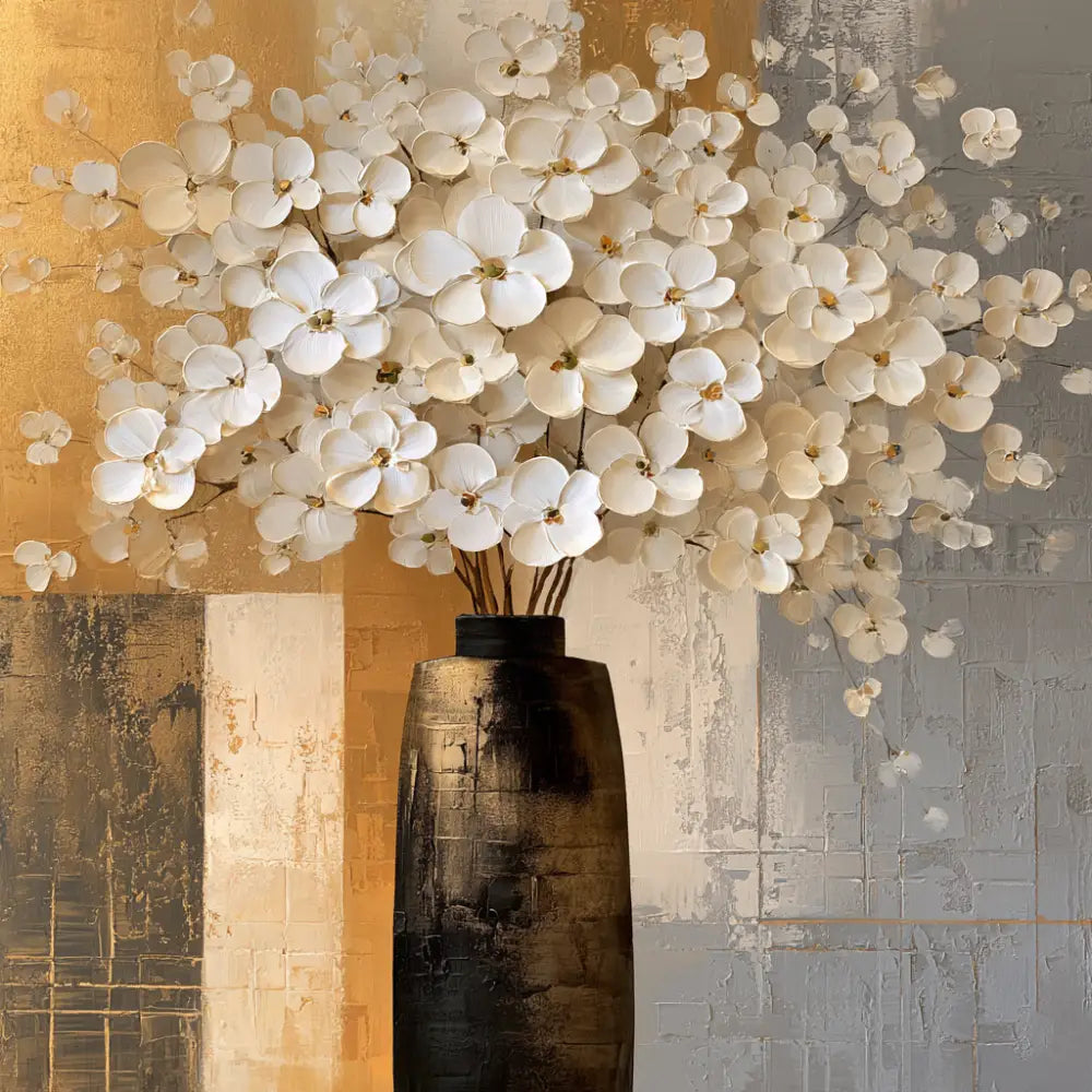Les Fleurs Blanches - Hand Painting