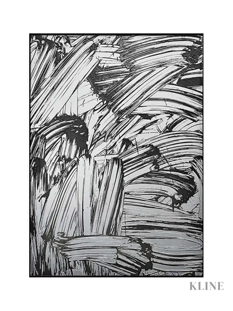 Luxurious Black and White Style Textured Painting - Hand Painting