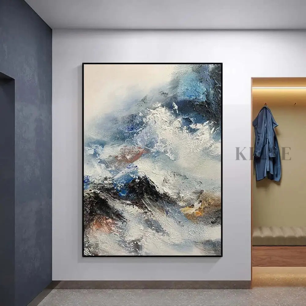Luxurious Blue Mysterious Painting - Hand Painting