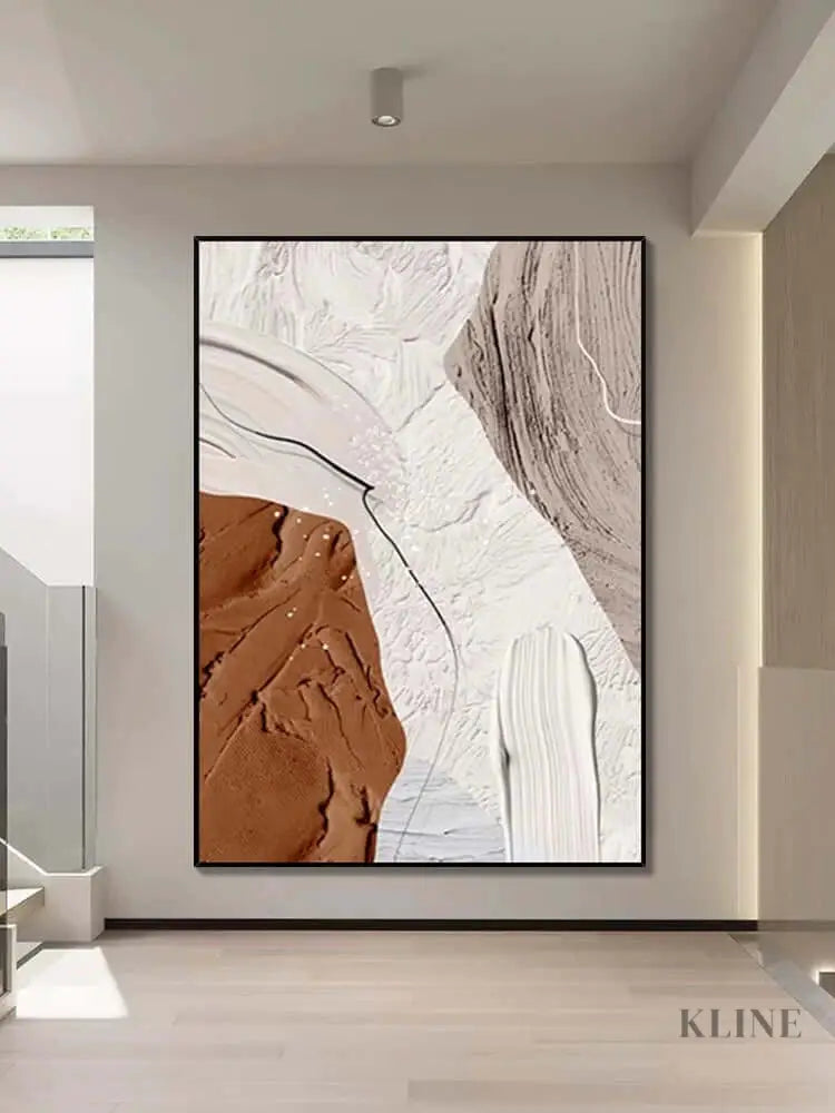 Madison Beige and Brown Wall Art - Hand Painting