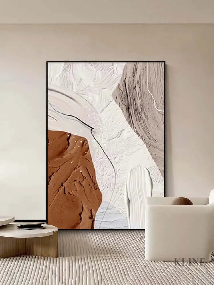 Madison Beige and Brown Wall Art - Hand Painting