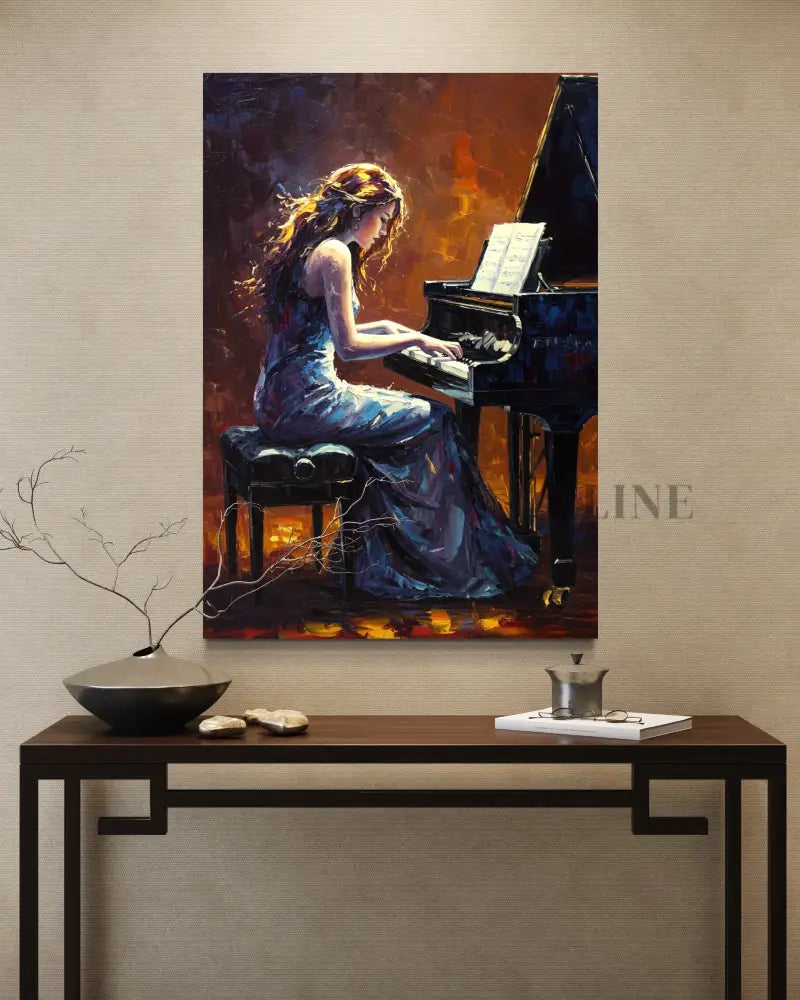 Melody in Moonlight - Hand Painting