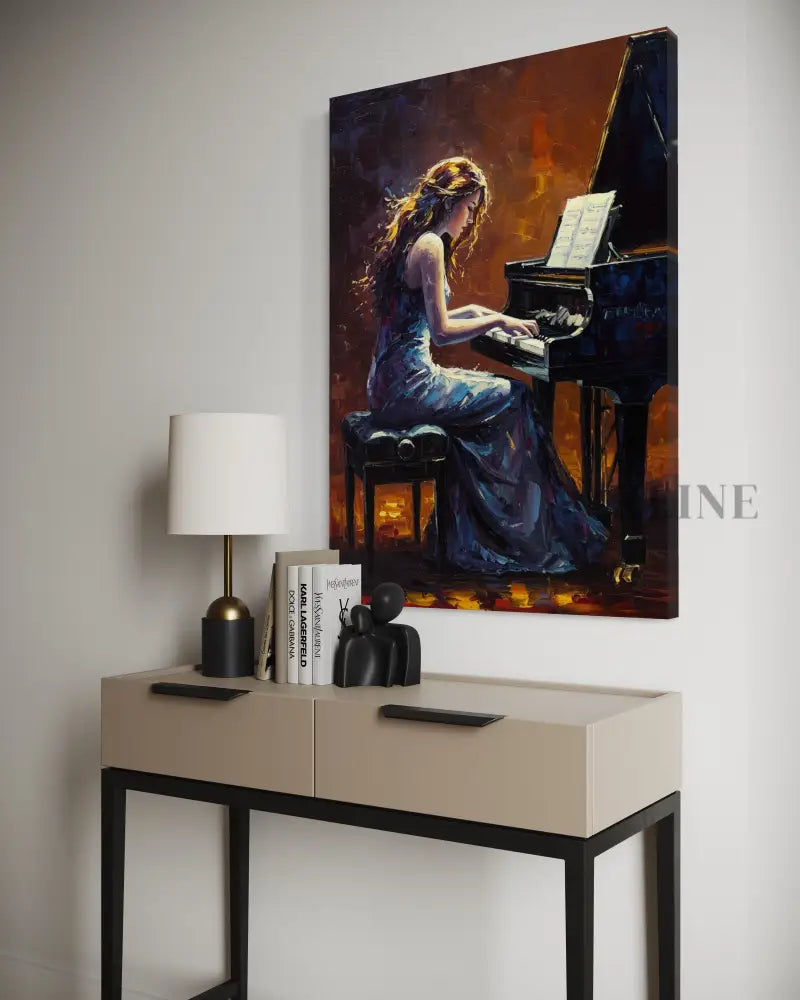 Melody in Moonlight - Hand Painting