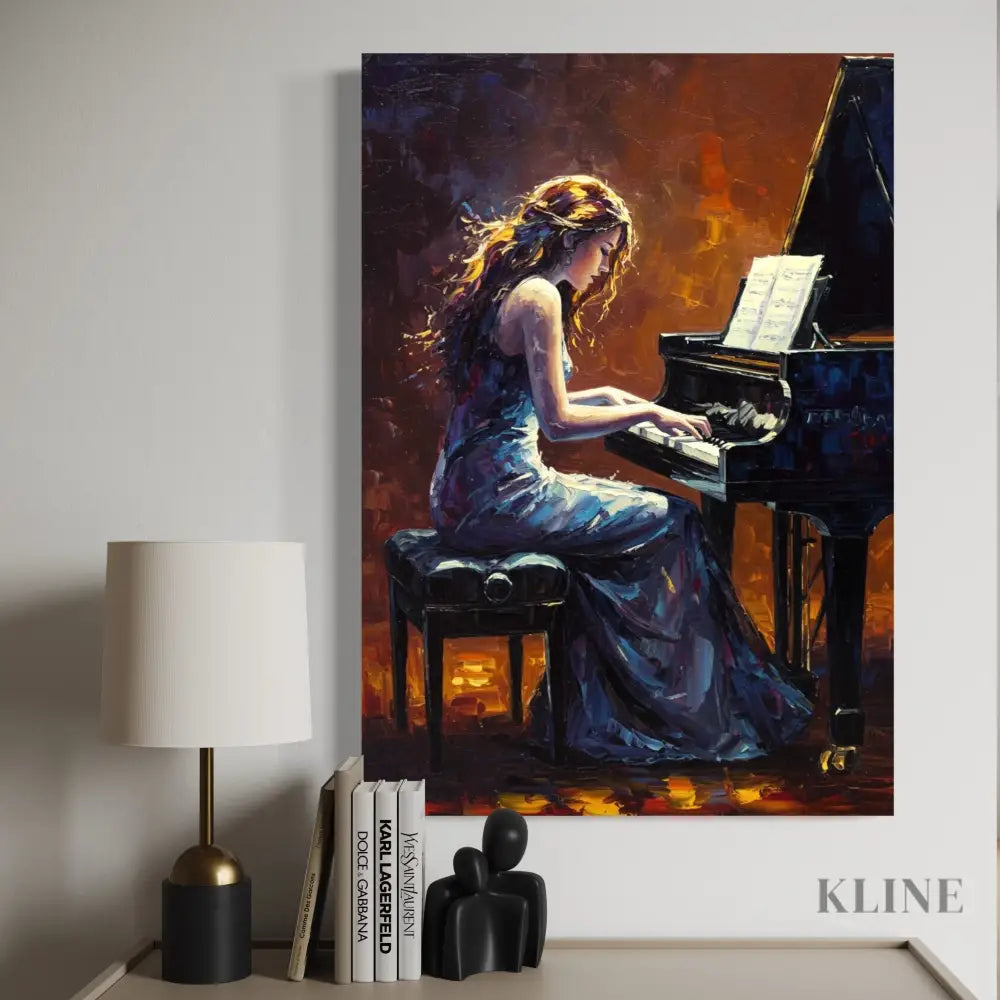 Melody in Moonlight - Hand Painting
