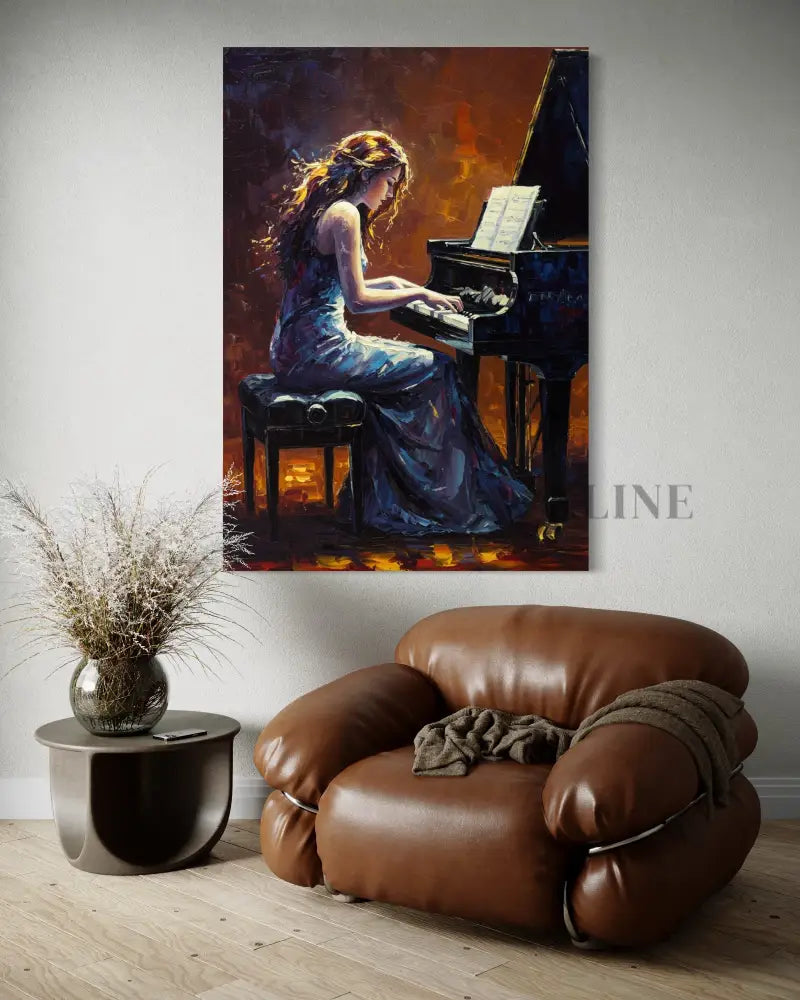 Melody in Moonlight - Hand Painting