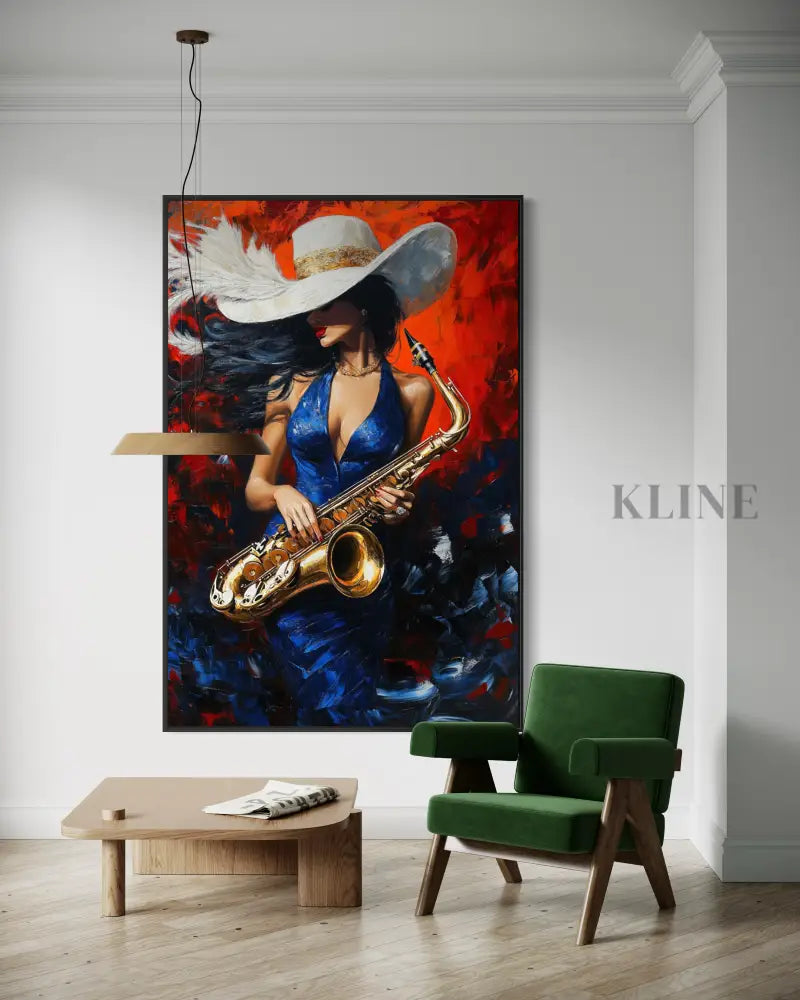 Midnight Saxophone - Hand Painting