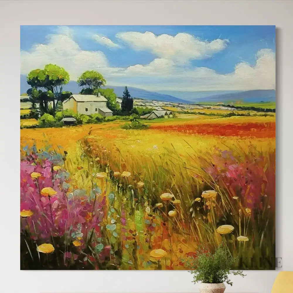 Moravian Fields - Hand Painting