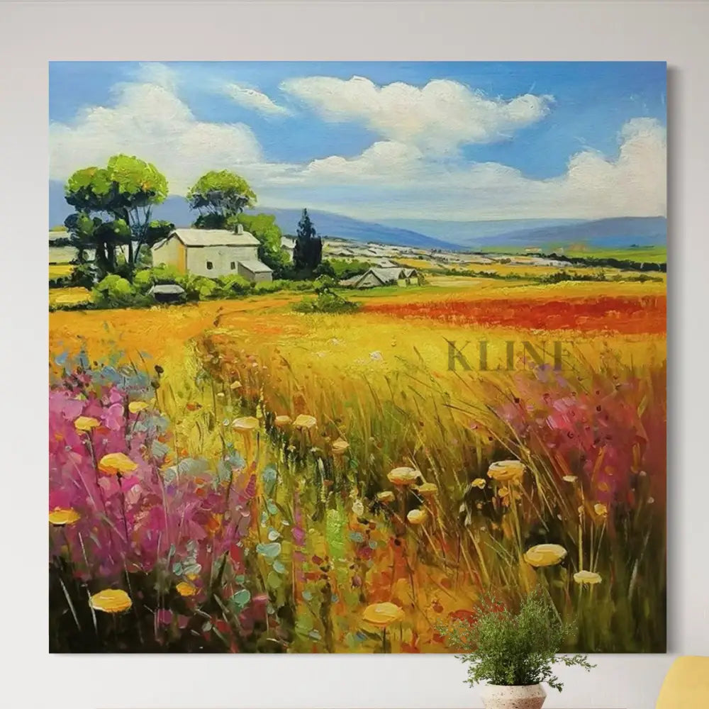 Moravian Fields - Hand Painting