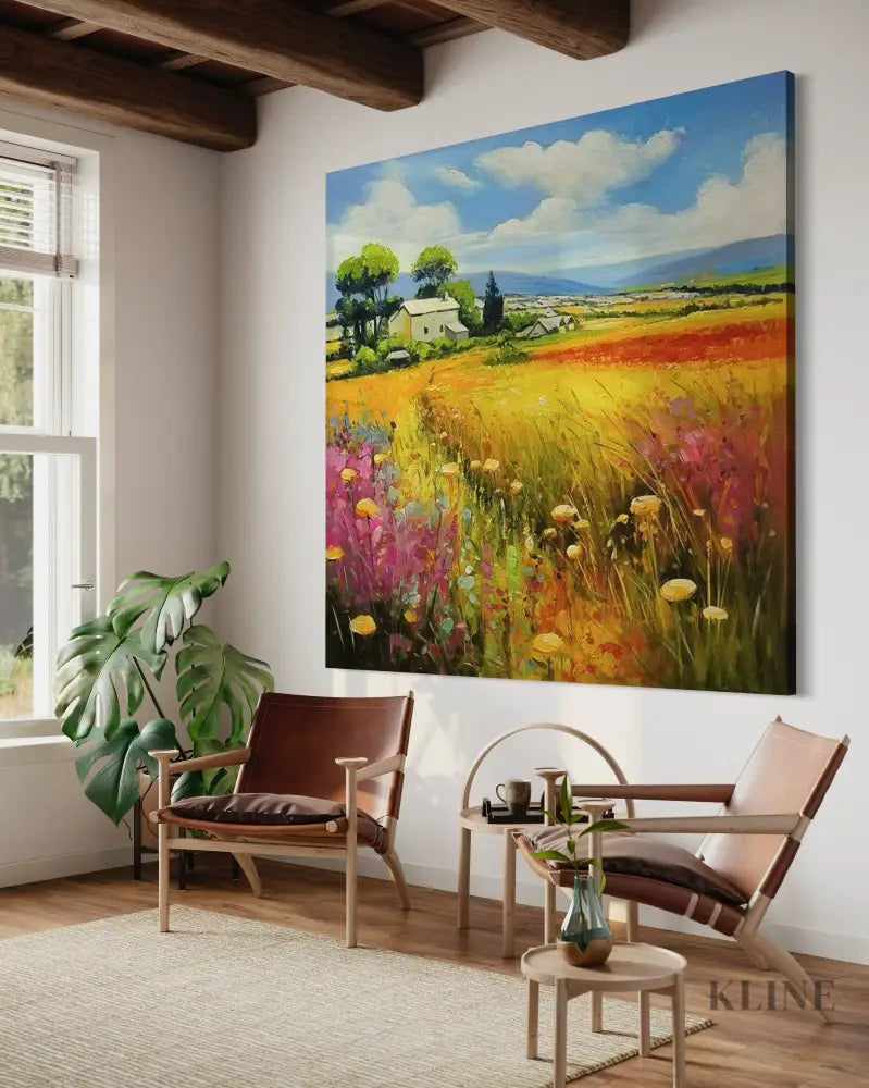 Moravian Fields - Hand Painting