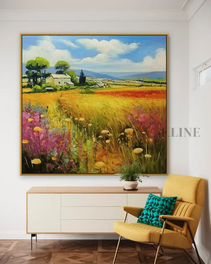 Moravian Fields - Hand Painting