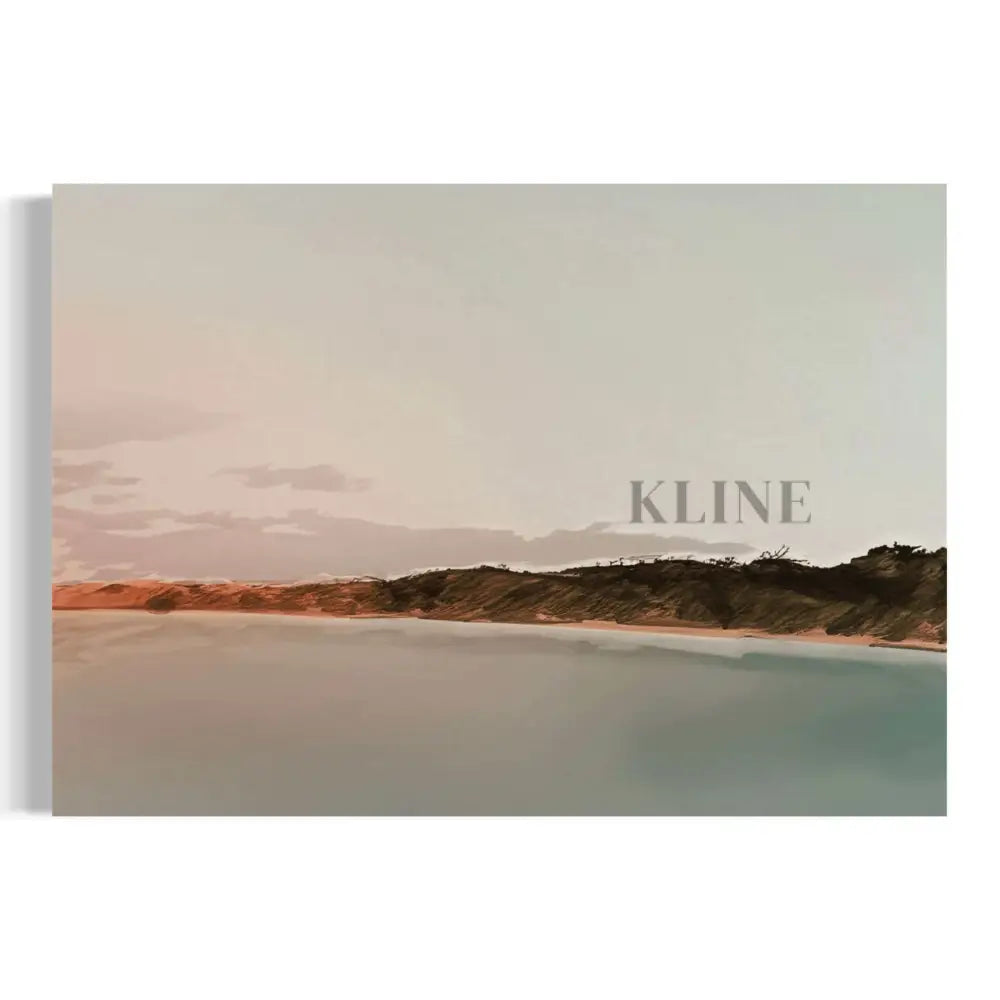 Muirs Beach custom hand-painted wall art by Amanda Bosveld, featuring serene coastal scenery in soft colors.