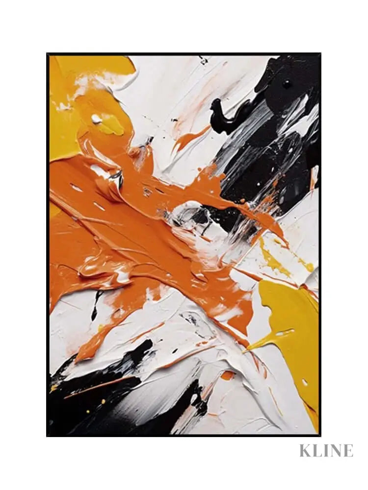Multicolored Splashy Textured Wall Art - Hand Painting