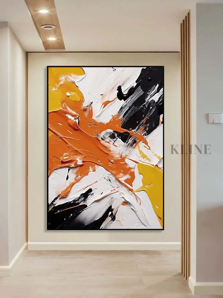 Multicolored Splashy Textured Wall Art - Hand Painting