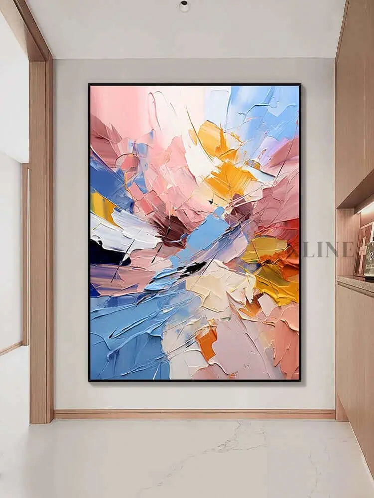 Multicolored Textured Wall Art - Hand Painting