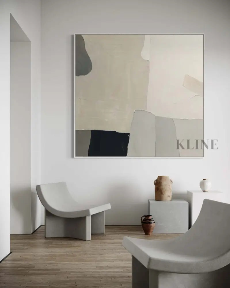 Neutral Geometry - Hand Painting