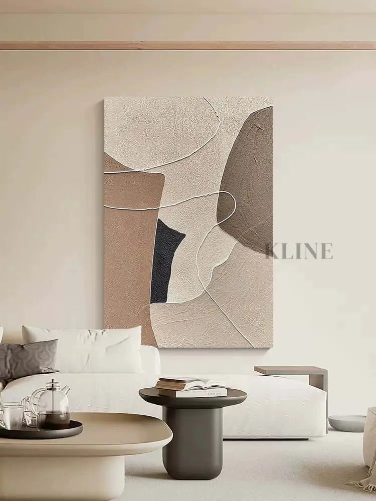 Neutral Zen Wall Art - Hand Painting