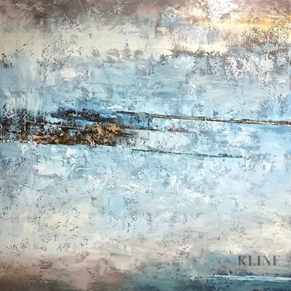 Pale Blue Reverie - Hand Painting