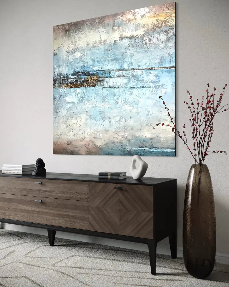 Pale Blue Reverie - Hand Painting