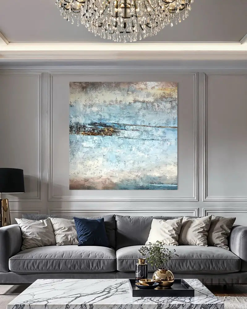 Pale Blue Reverie - Hand Painting