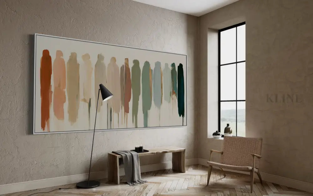 Panoramic Abstract Figures - Hand Painting