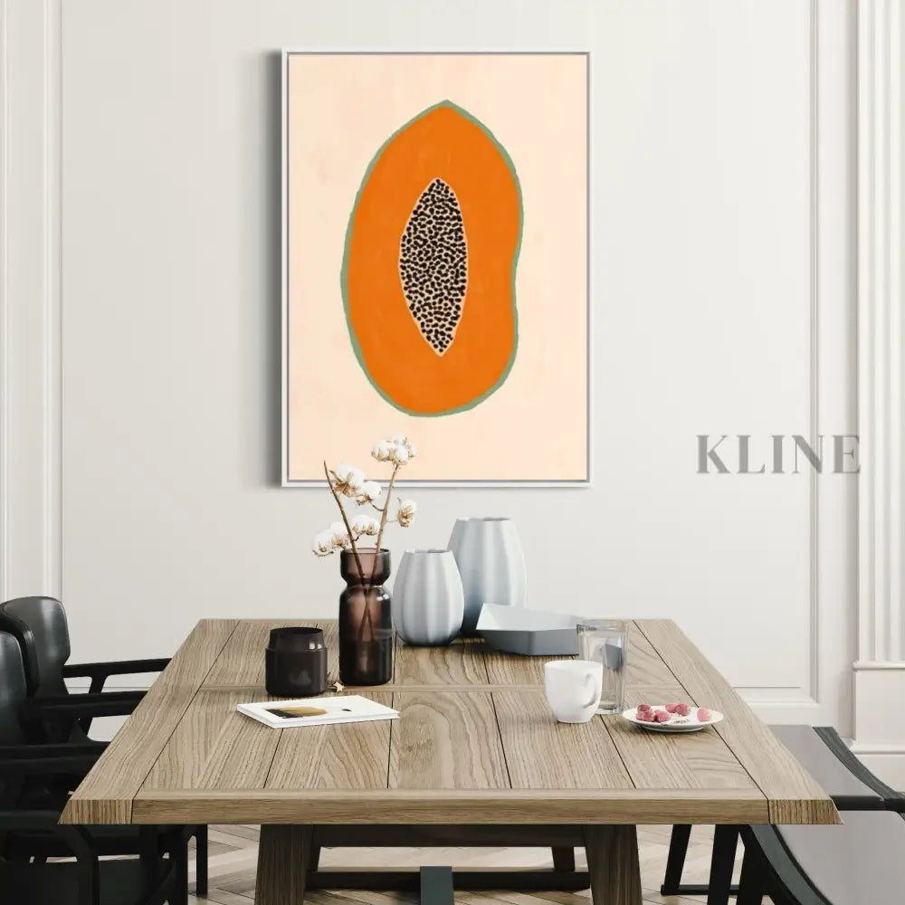 Papaya 2 - Rolled Canvas / 63x90cm / 25x35’’ - Hand Painting