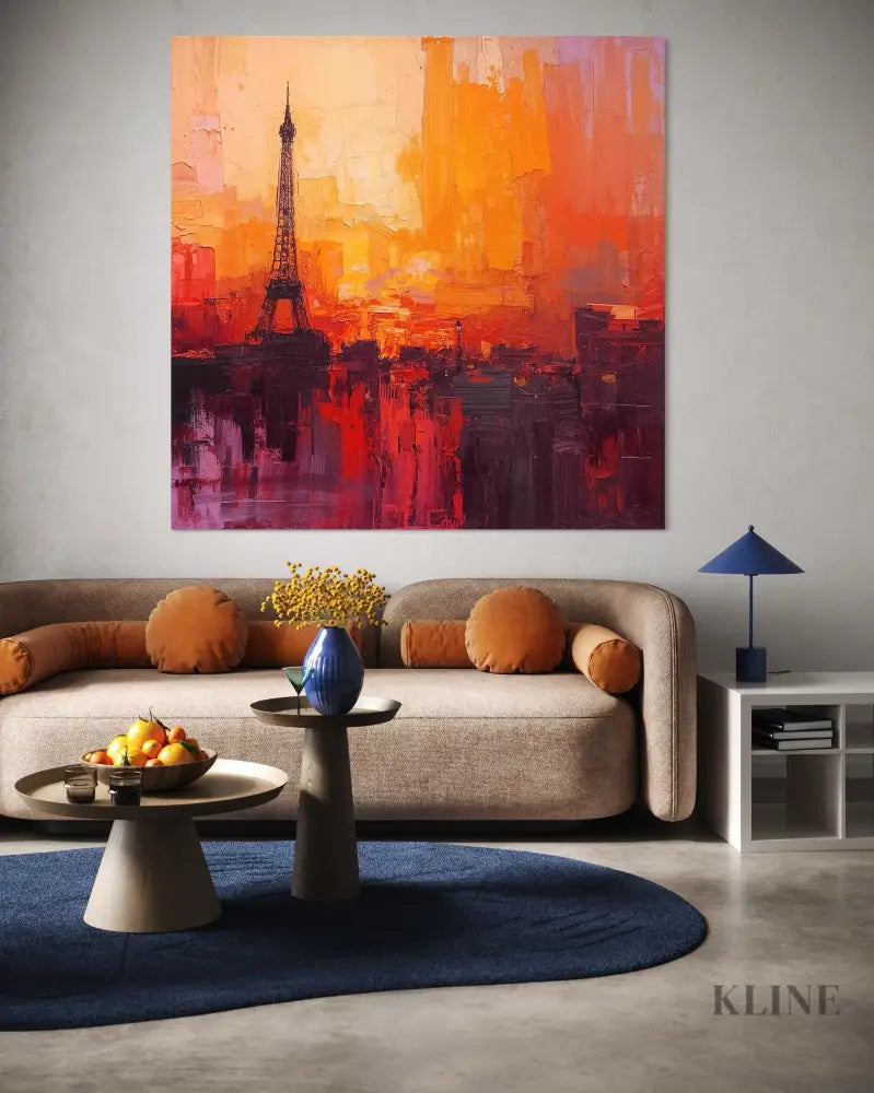Paris in Flames - Hand Painting
