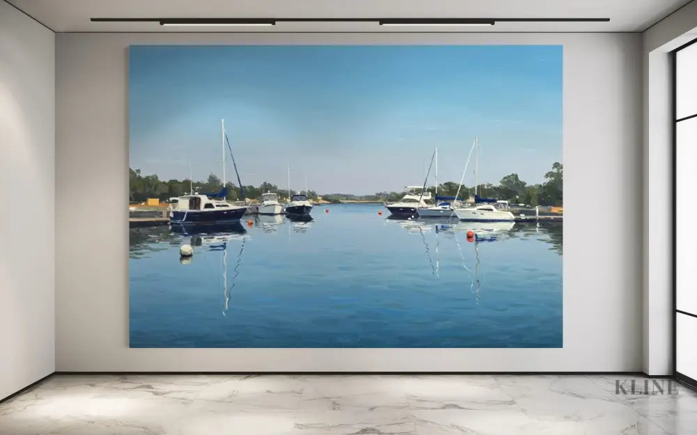 Peaceful Mooring - Hand Painting